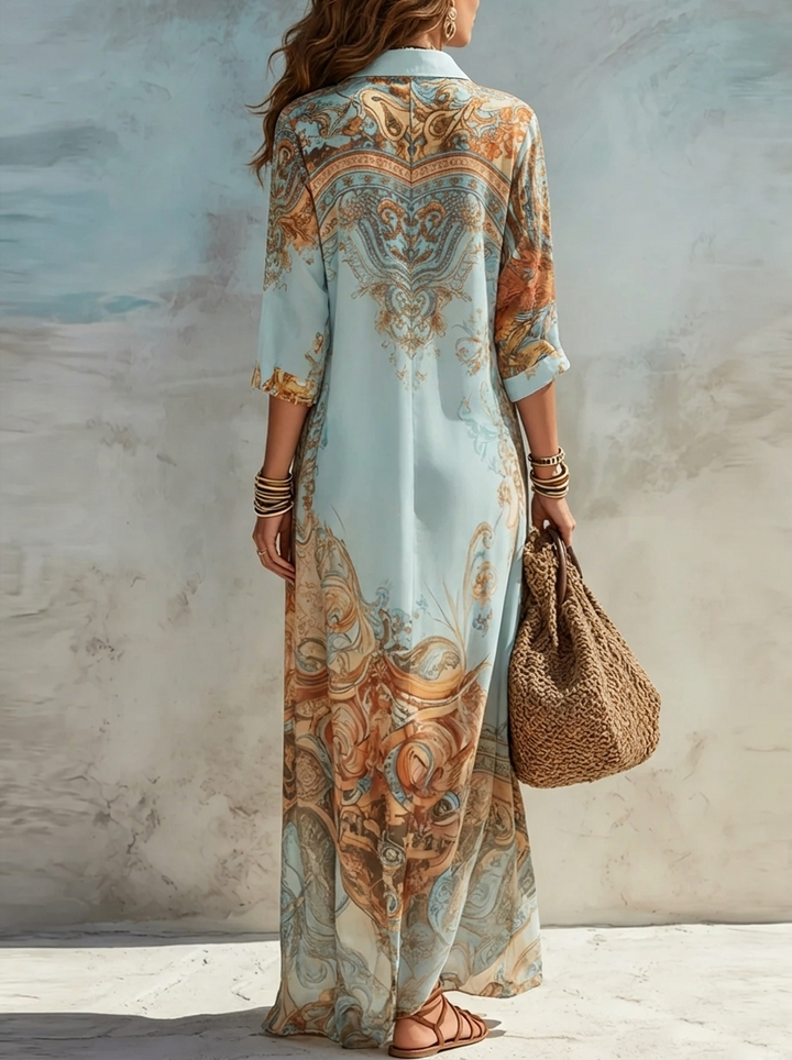GLORIA | Maxivestido elegante de estilo paisley