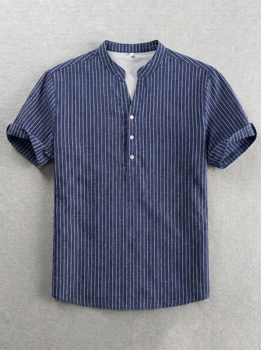 Michele | Camicia a maniche corte da uomo con abbottonatura