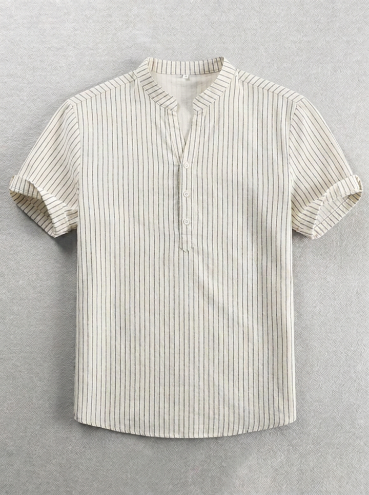 Michele | Camicia a maniche corte da uomo con abbottonatura