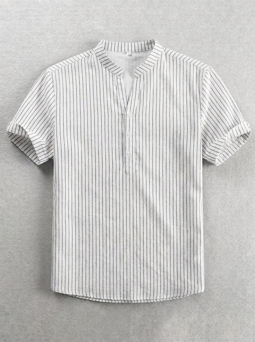 Michele | Camicia a maniche corte da uomo con abbottonatura