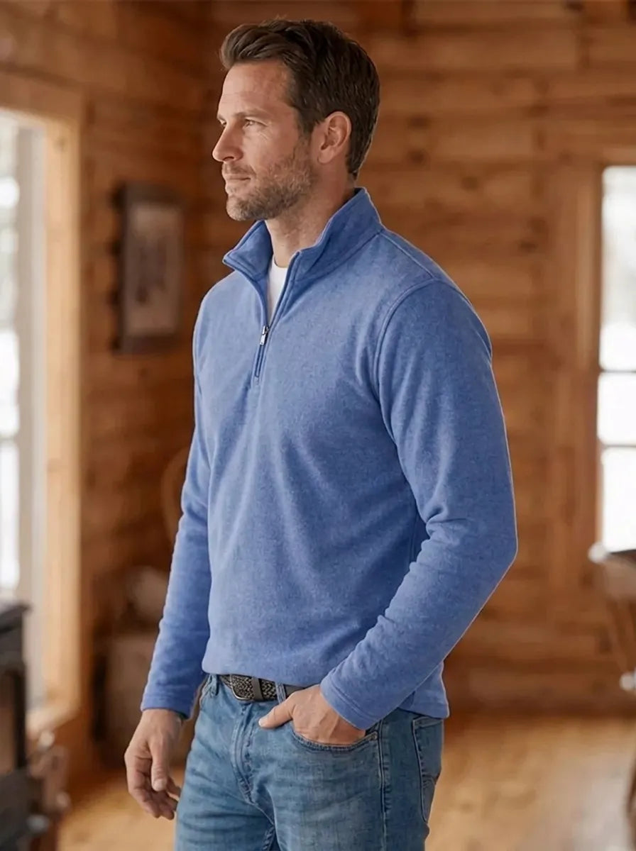MARK | Feinstrick-Pullover für Herren mit Viertel-Reißverschluss