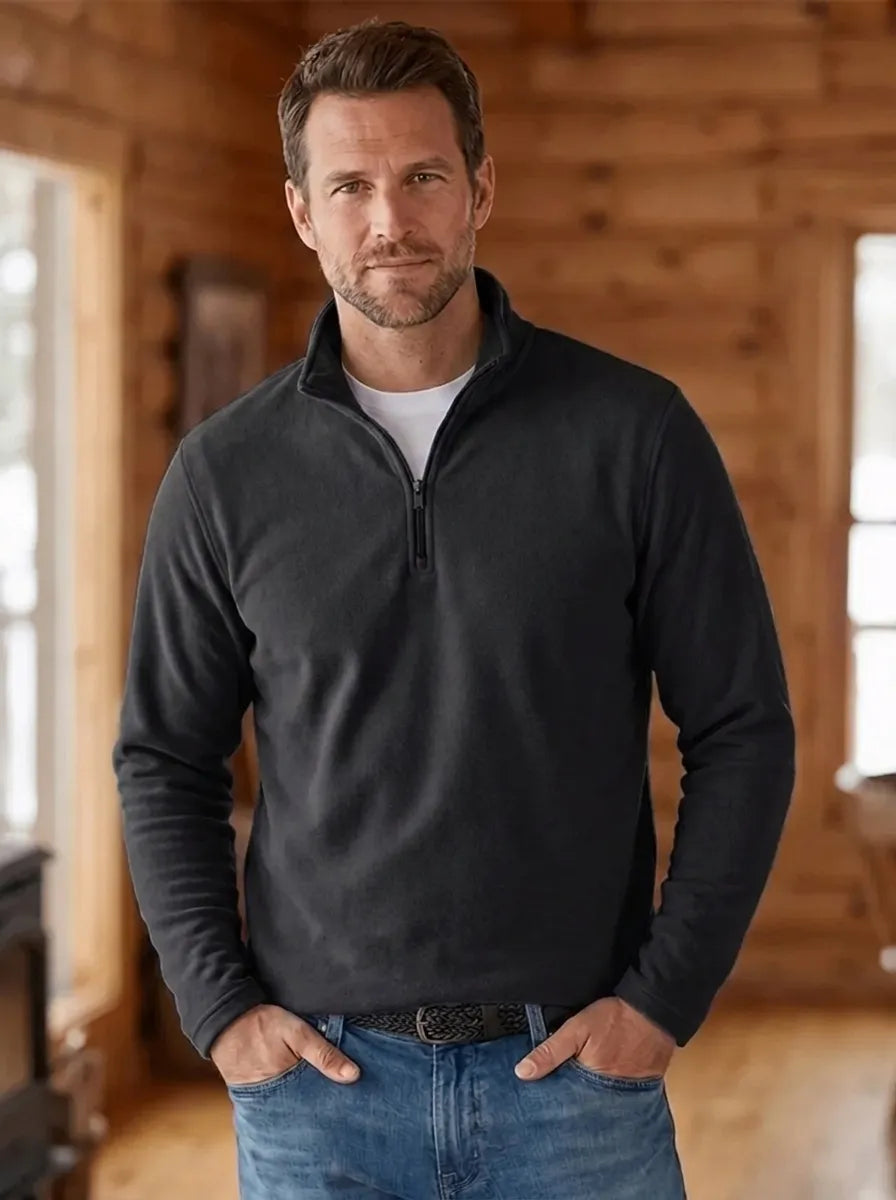 MARK | Feinstrick-Pullover für Herren mit Viertel-Reißverschluss