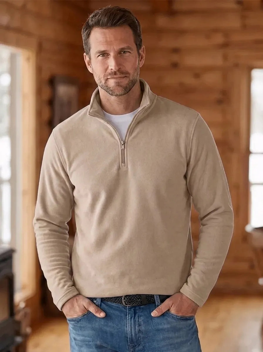 MARK | Feinstrick-Pullover für Herren mit Viertel-Reißverschluss