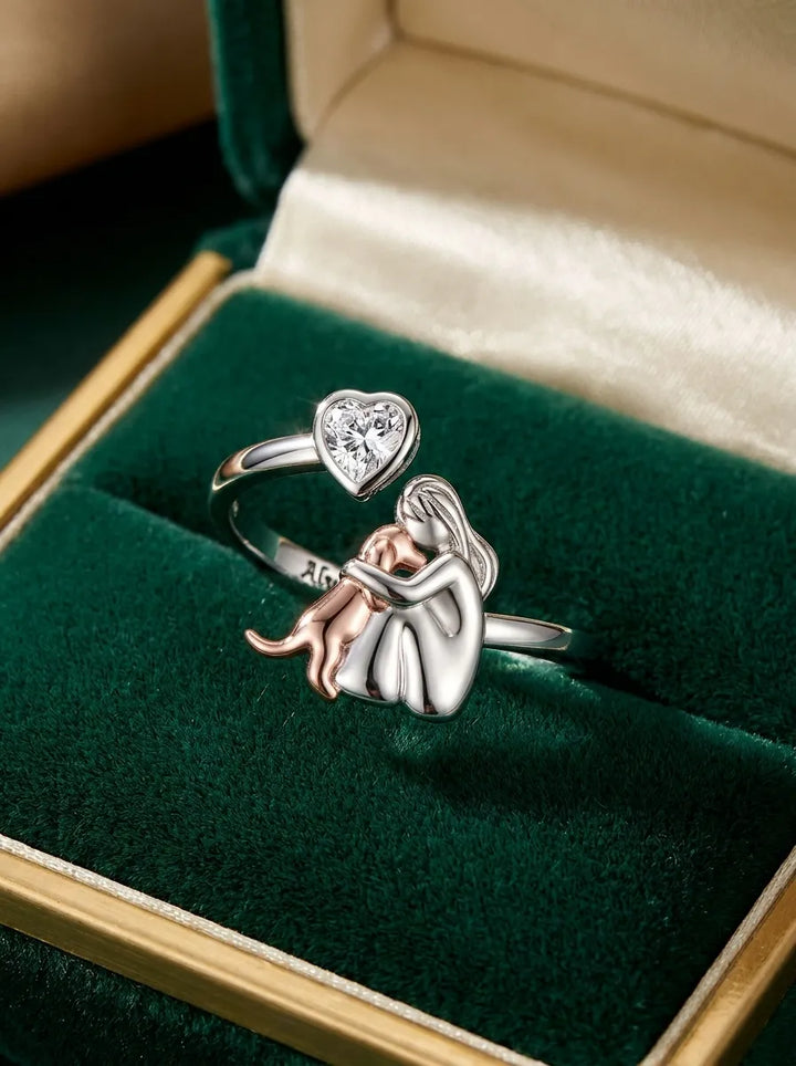 Anne™ - Ring mit Hundemotiv (Rosa)