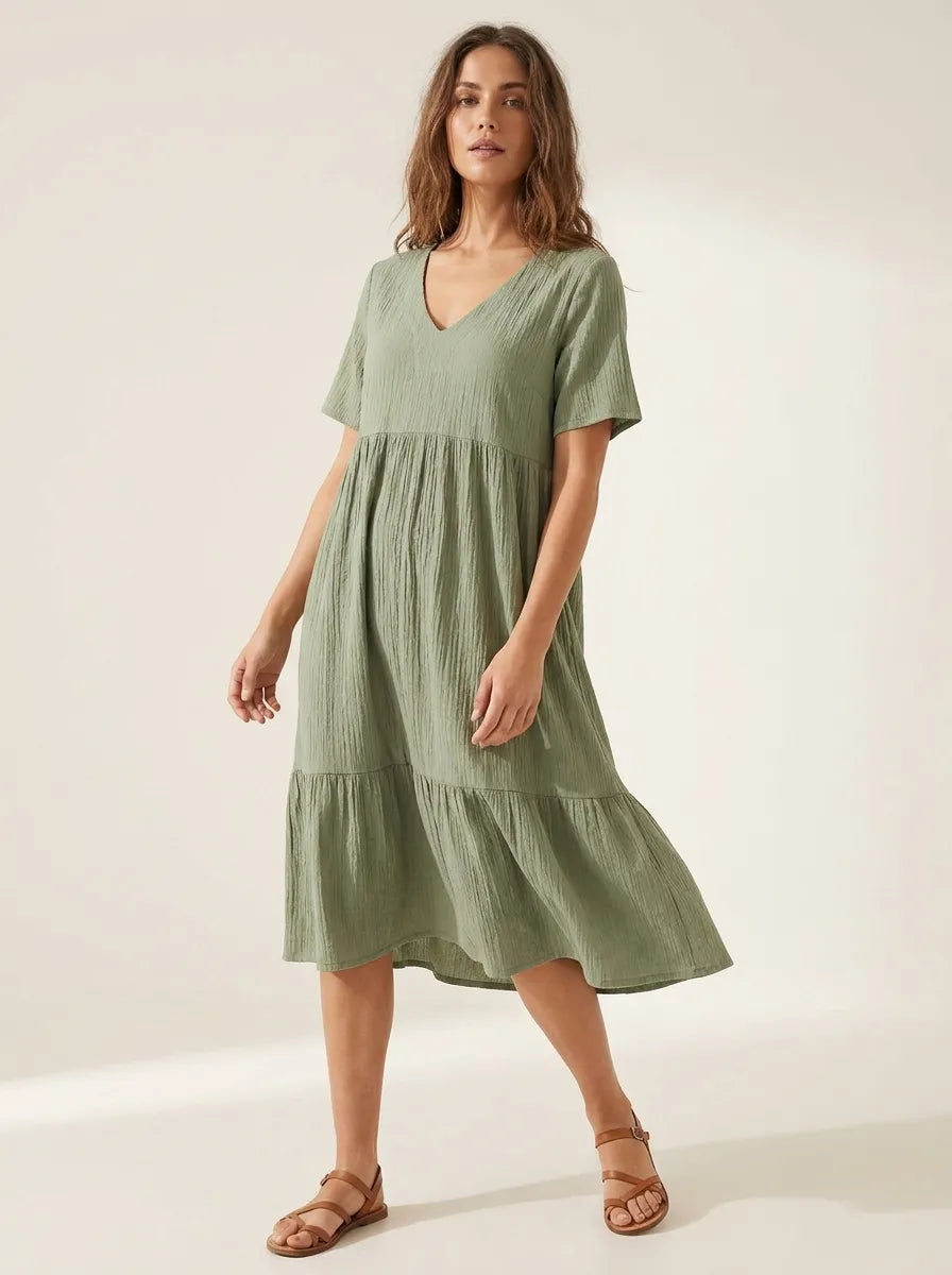 Emma™ - Elegantes Kleid Mit Bauchbedeckung