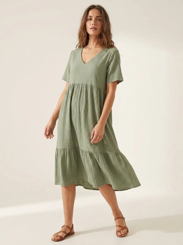 Emma™ - Elegantes Kleid Mit Bauchbedeckung