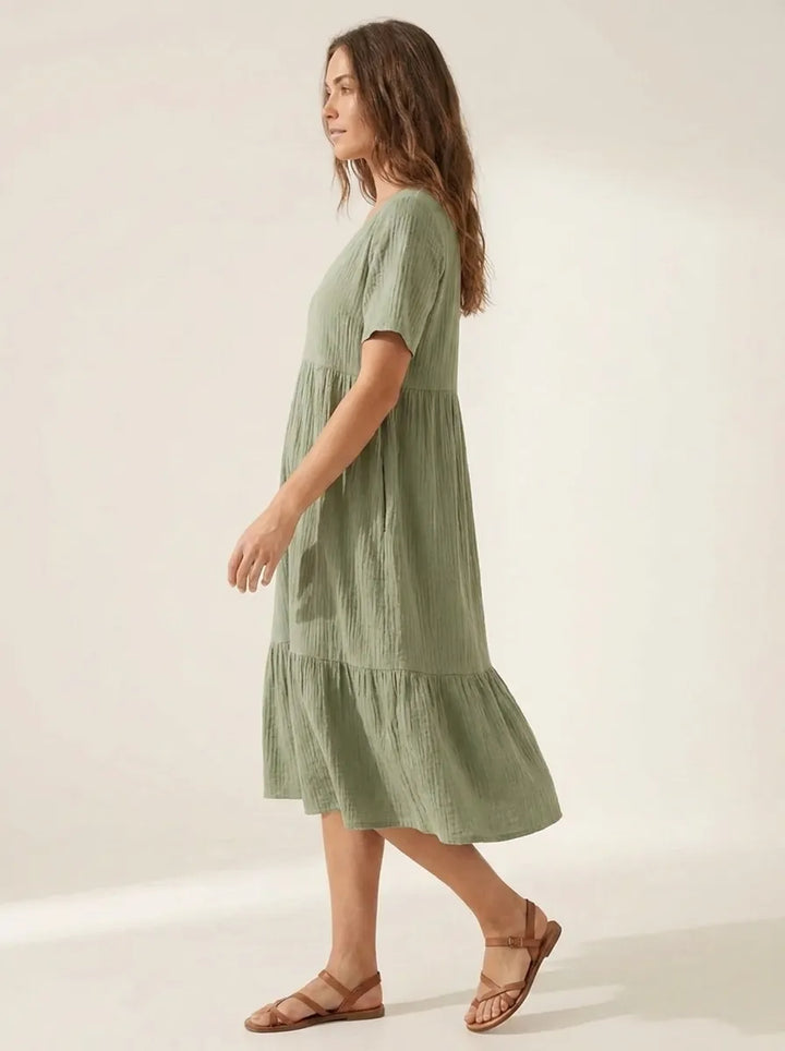 Emma™ - Elegantes Kleid Mit Bauchbedeckung