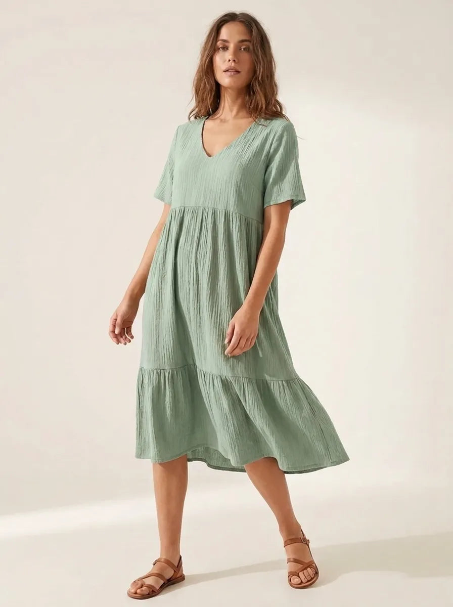 Emma™ - Elegantes Kleid Mit Bauchbedeckung