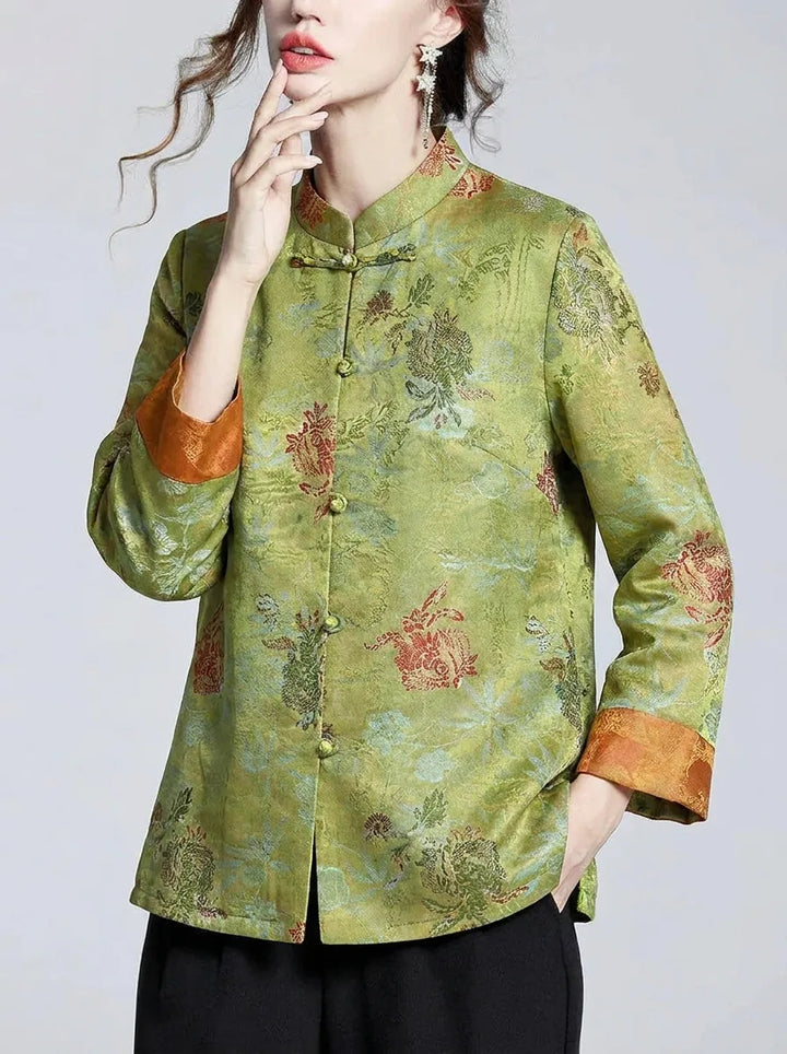 Mei™ - Manteau à col montant de style chinois