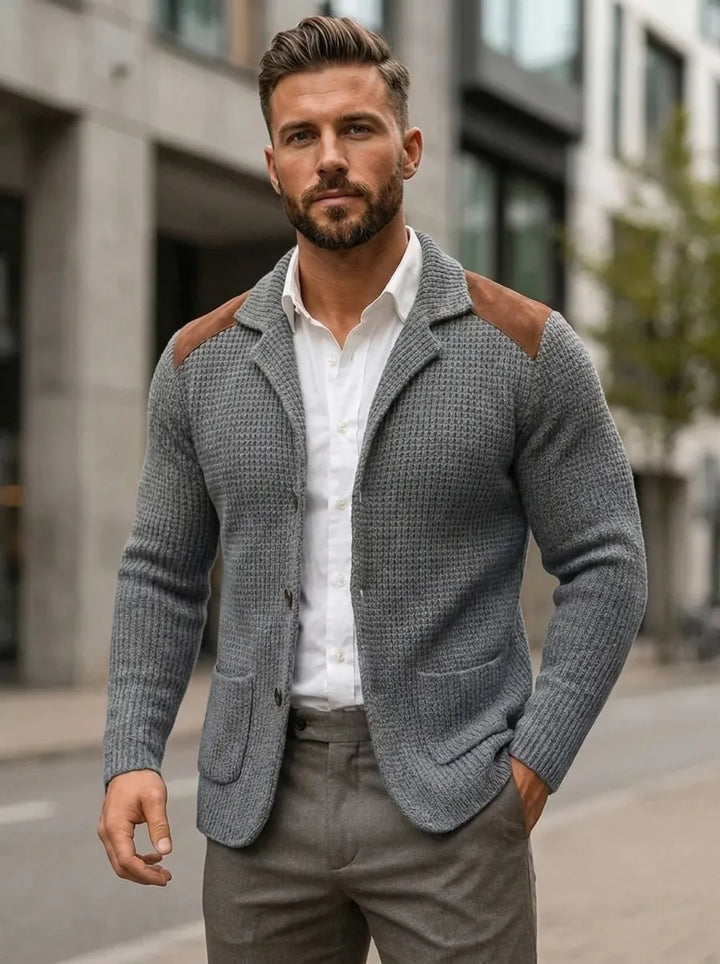SILVORO | BLAZER À TEXTURE TRICOTÉE