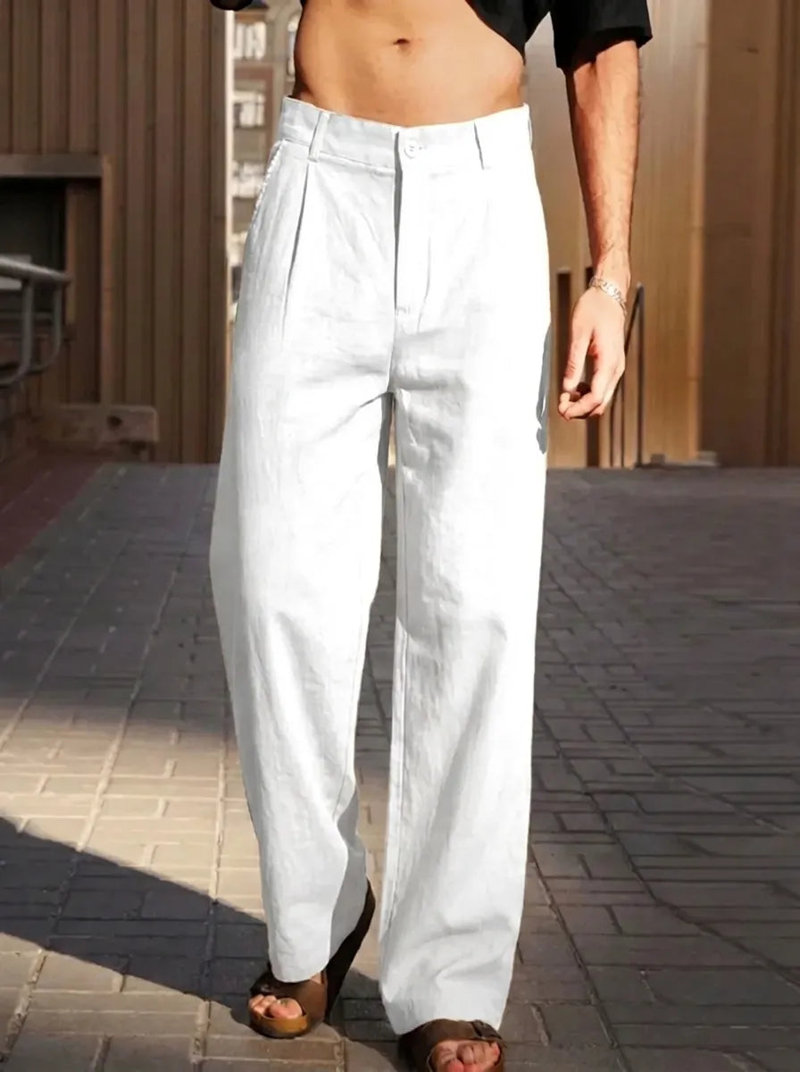 Malik - Weite Leinenhose