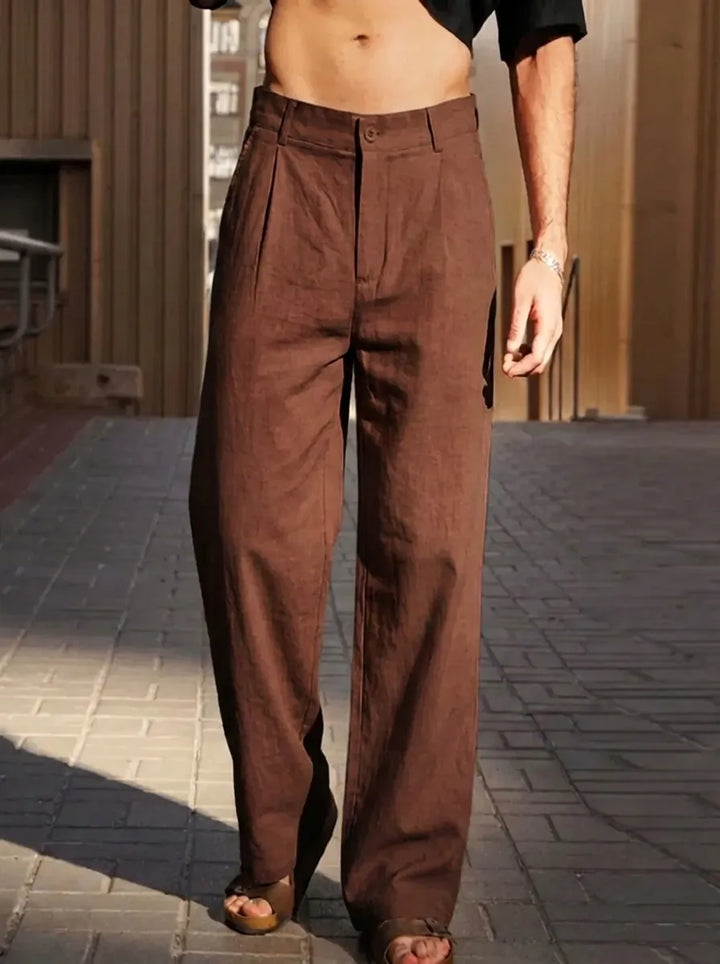 Malik - Weite Leinenhose