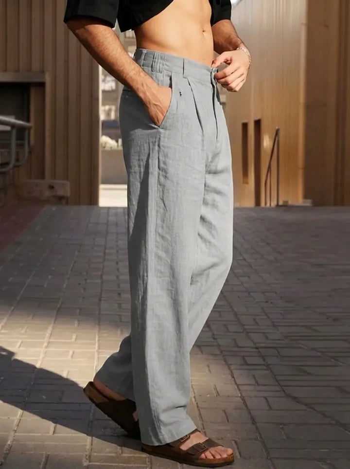 Malik - Weite Leinenhose