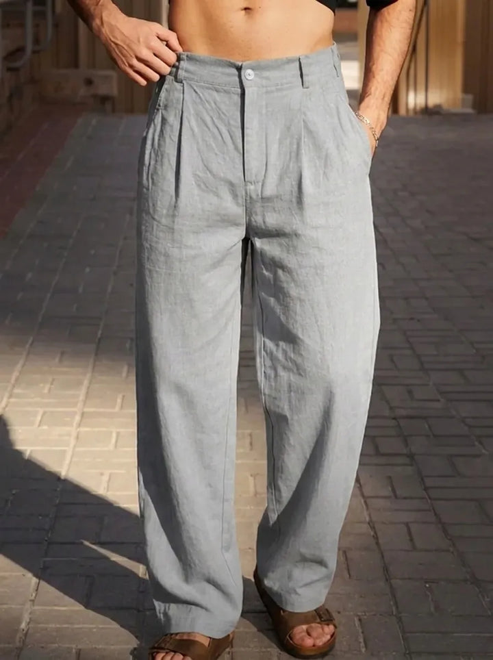 Malik - Weite Leinenhose