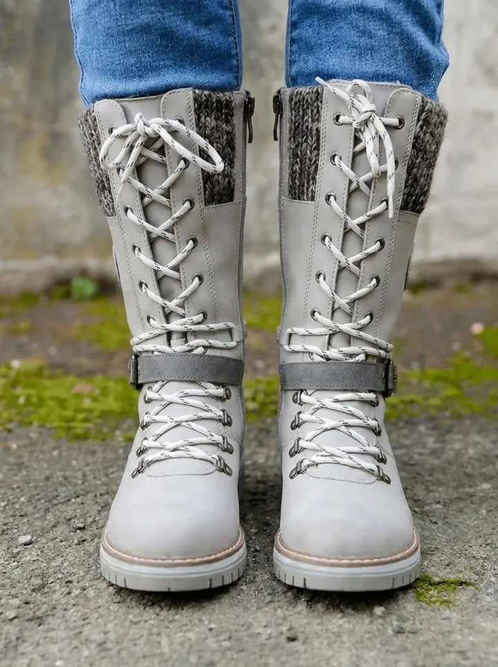 FrostLuxe™ - Wasserdichte Schnürstiefel in Wadenlänge