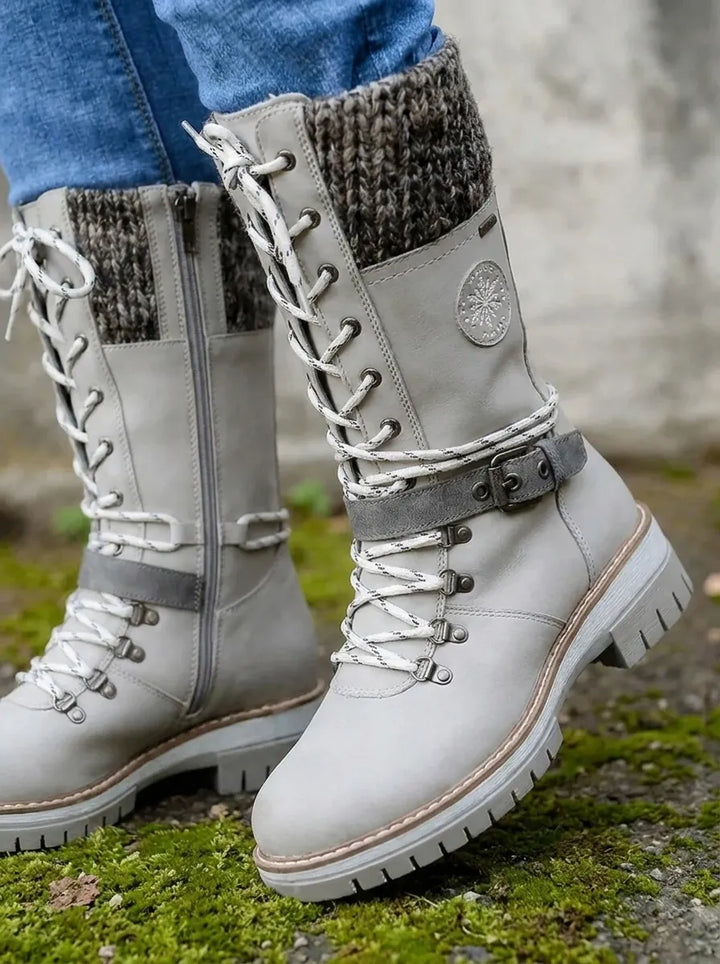 FrostLuxe™ - Wasserdichte Schnürstiefel in Wadenlänge