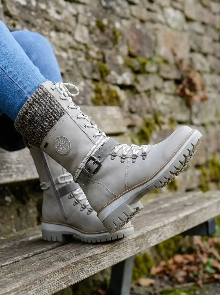 FrostLuxe™ - Wasserdichte Schnürstiefel in Wadenlänge