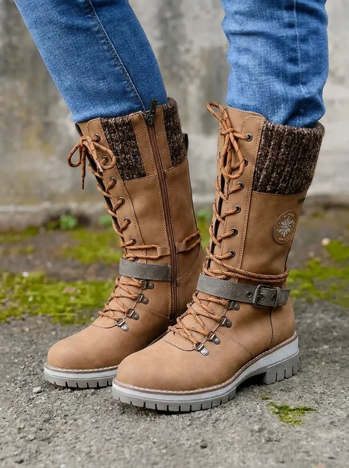 FrostLuxe™ - Wasserdichte Schnürstiefel in Wadenlänge