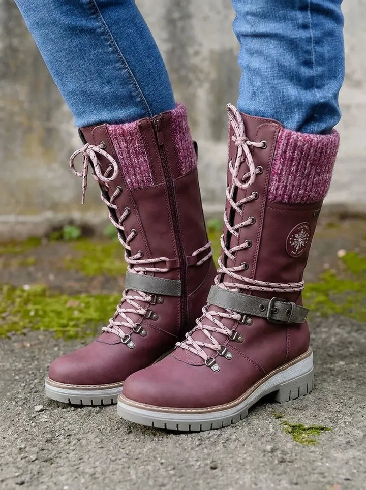 FrostLuxe™ - Wasserdichte Schnürstiefel in Wadenlänge
