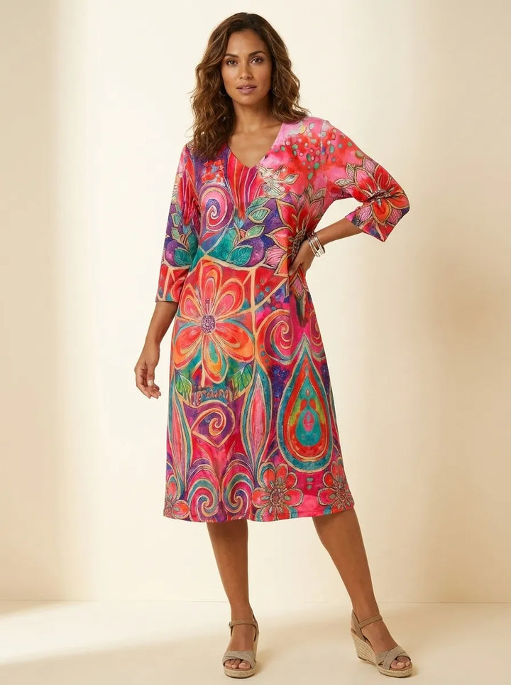 Arveny™ - Lässiges Blumenkleid