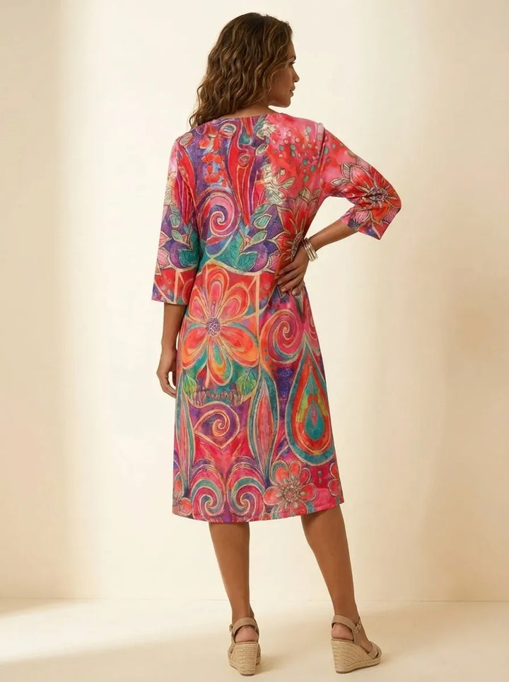 Arveny™ - Lässiges Blumenkleid