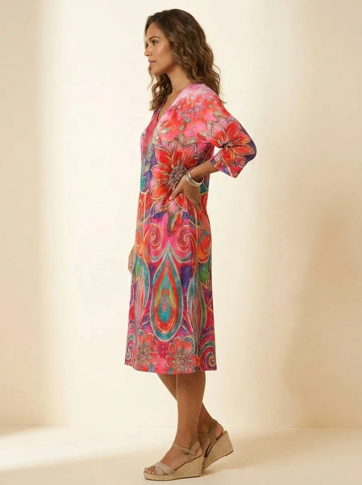 Arveny™ - Lässiges Blumenkleid