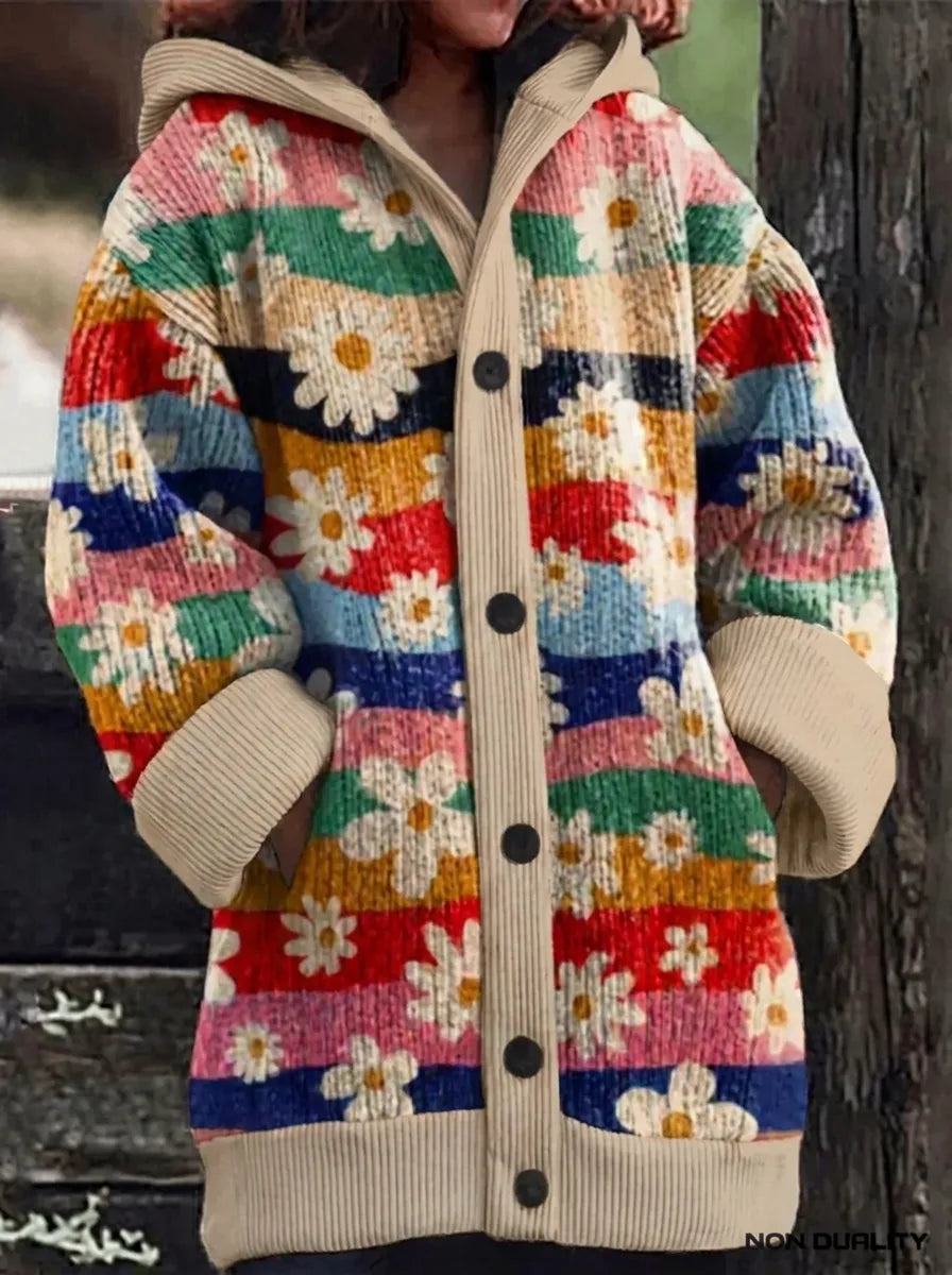Isabella – Bunte Katzenstrickjacke