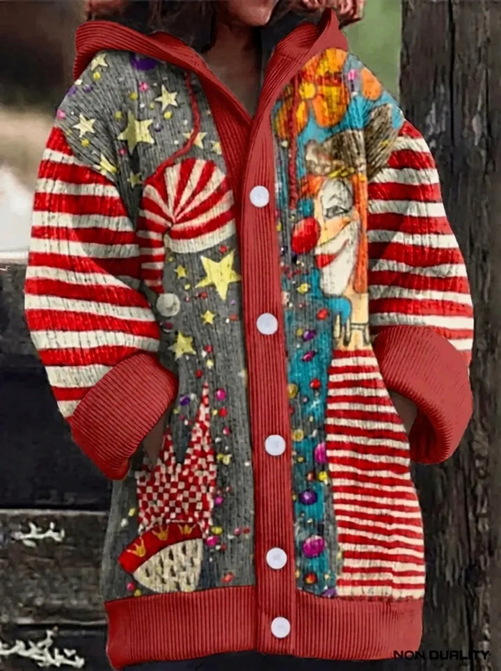 Isabella – Bunte Katzenstrickjacke