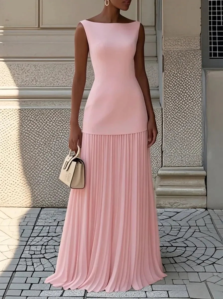 Celeste | Plissiertes Maxikleid