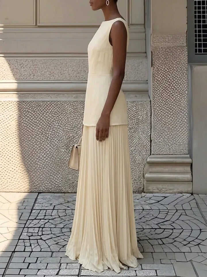 Celeste | Plissiertes Maxikleid