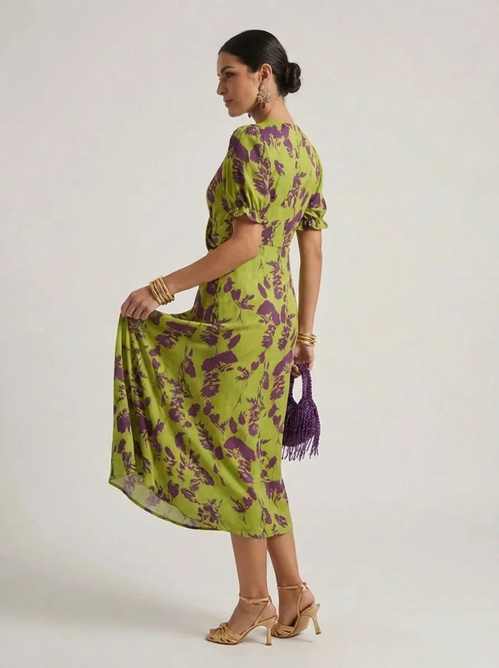 Virel | Entspanntes Floral-Midi-Kleid