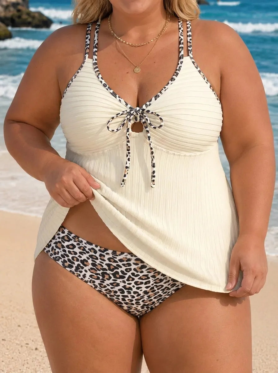 Danielle | Conjunto tankini de verão confortável para senhora, em tamanhos grandes