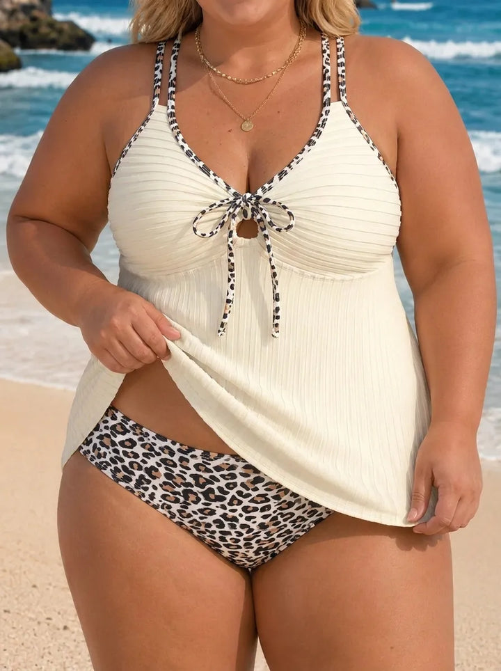 Danielle | Conjunto tankini de verão confortável para senhora, em tamanhos grandes