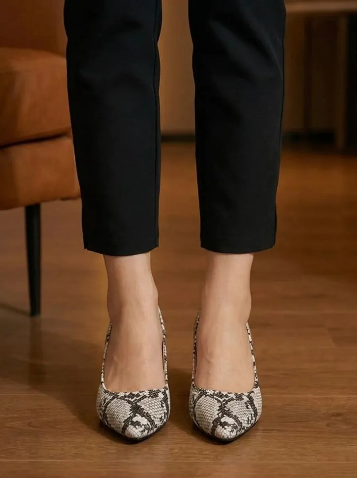 Jayne | Snake-Print Pointed-Toe Heels