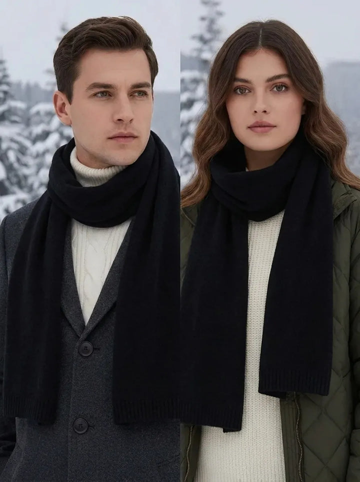 Cashmere scarf with elegant lines