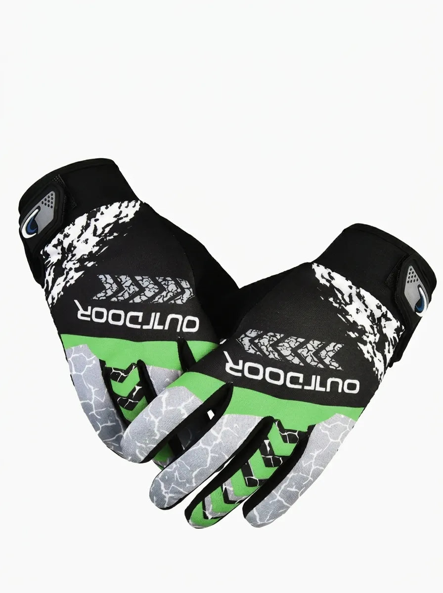 Breathable waterproof cycling gloves with grippy surface