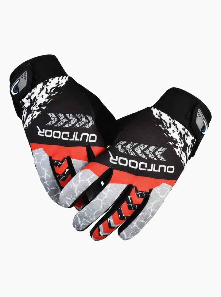 Breathable waterproof cycling gloves with grippy surface