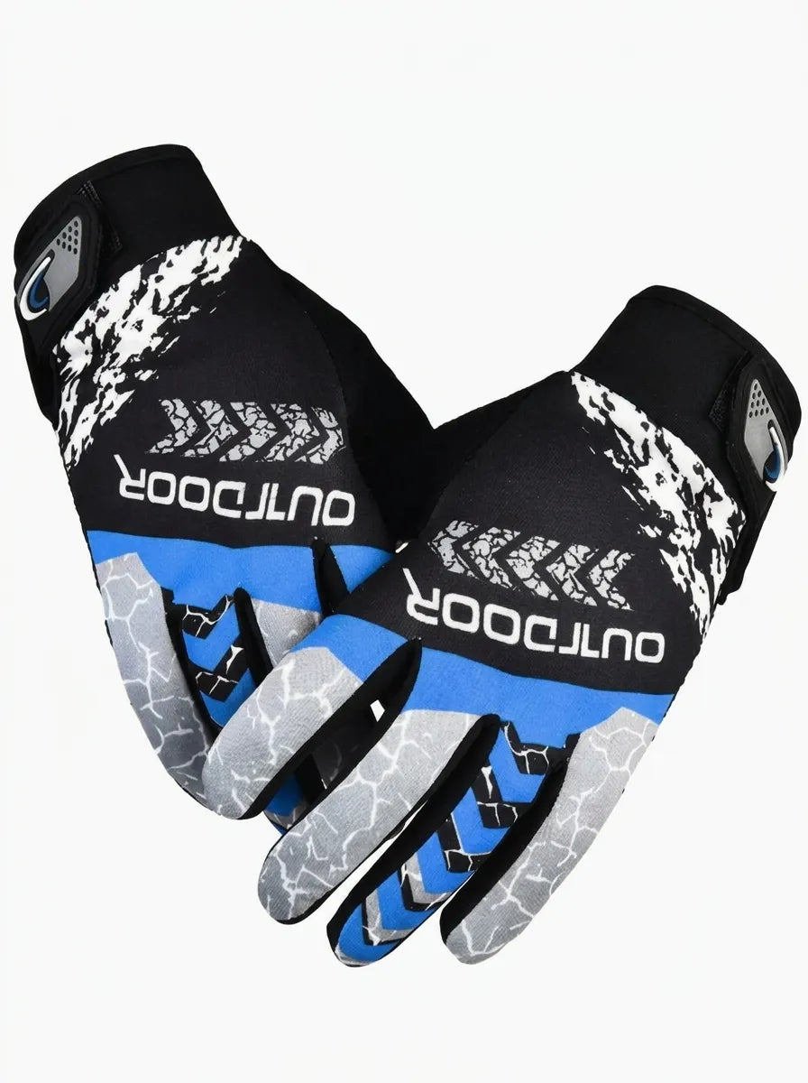 Breathable waterproof cycling gloves with grippy surface