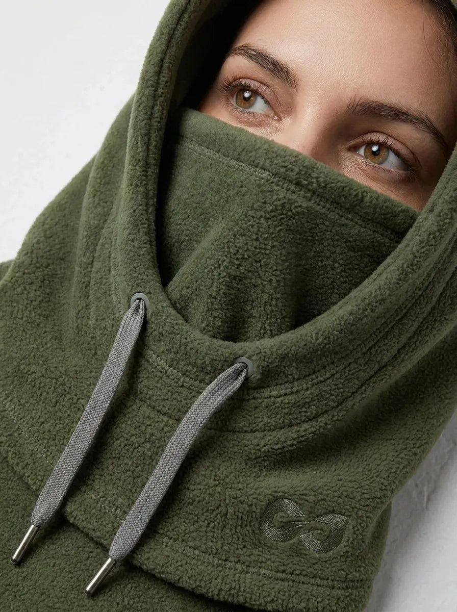 Winter hat with integrated mask for extreme weather with full coverage