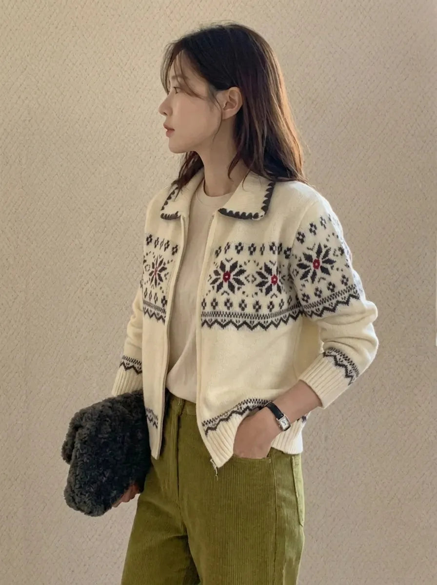 Cair | Pullover mit Knopfleiste aus Wolle