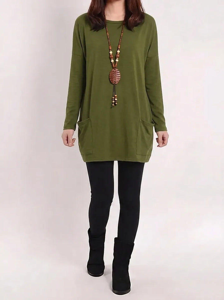 Mila - Elegantes Kleid Mit Einer Tasche