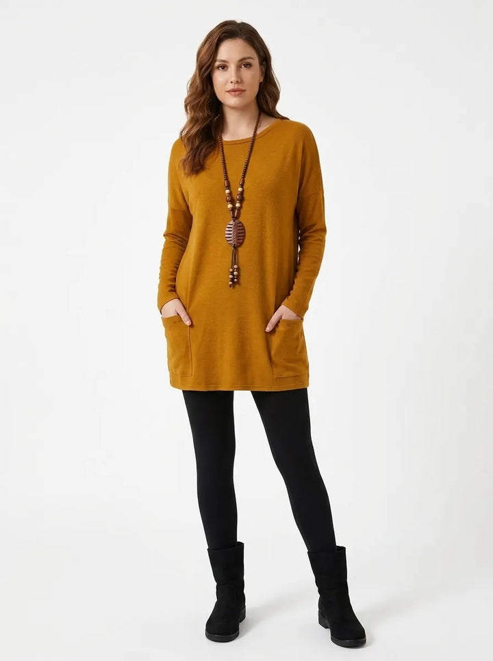 Mila - Elegantes Kleid Mit Einer Tasche