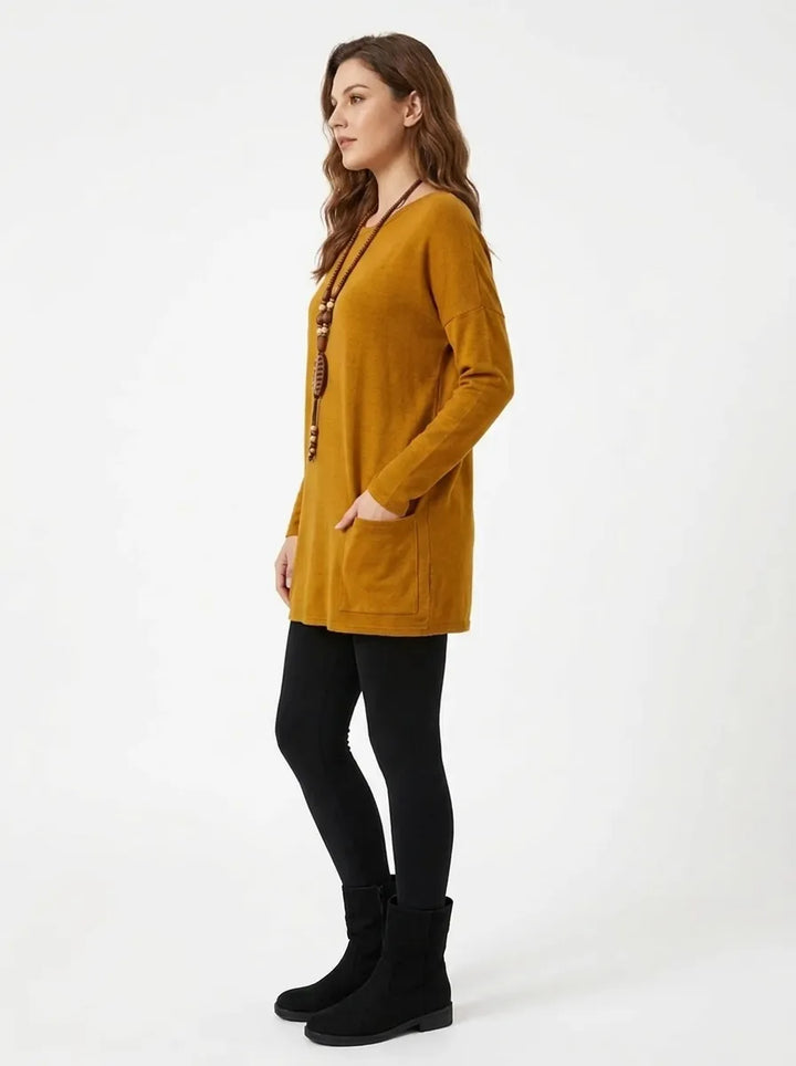 Mila - Elegantes Kleid Mit Einer Tasche