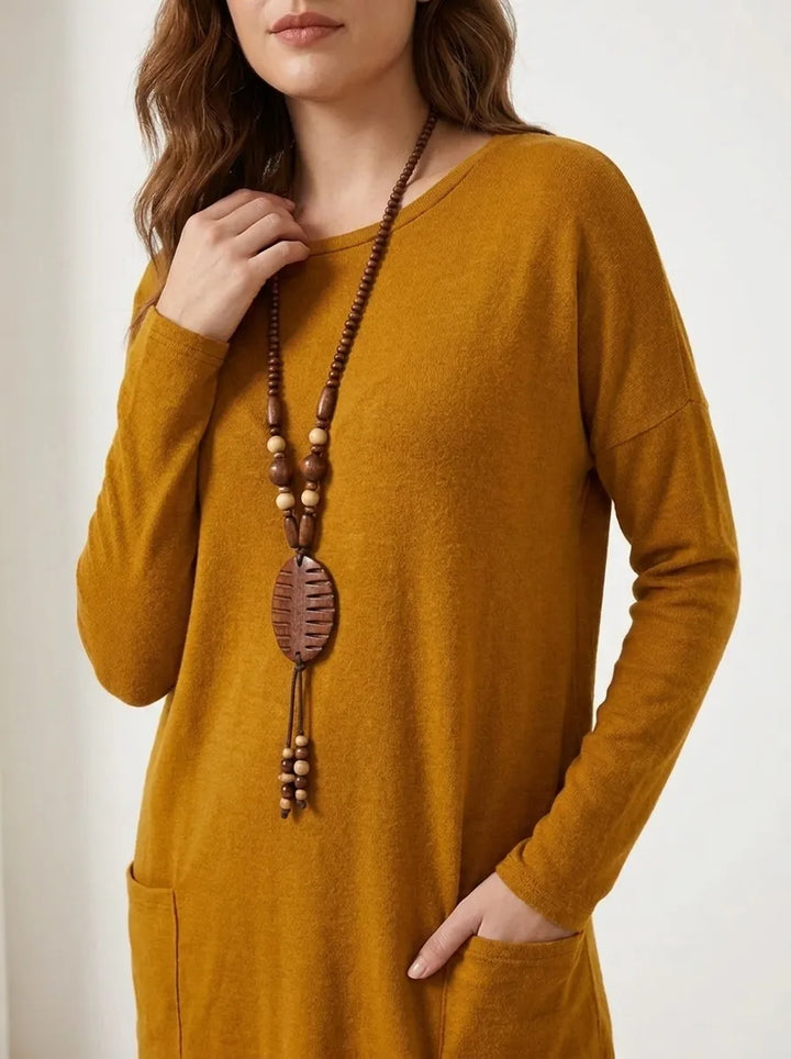 Mila - Elegantes Kleid Mit Einer Tasche