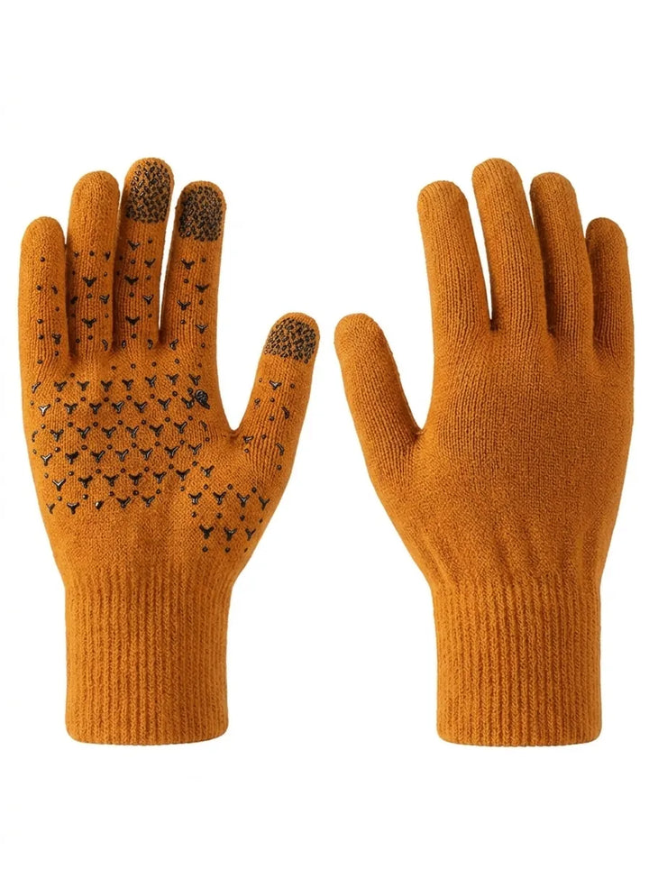 Guanti termici lavorati a maglia con touchscreen e superficie antiscivolo