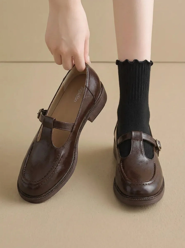 Zhelynne | Zapatos ortopédicos Mary Jane con punta cuadrada