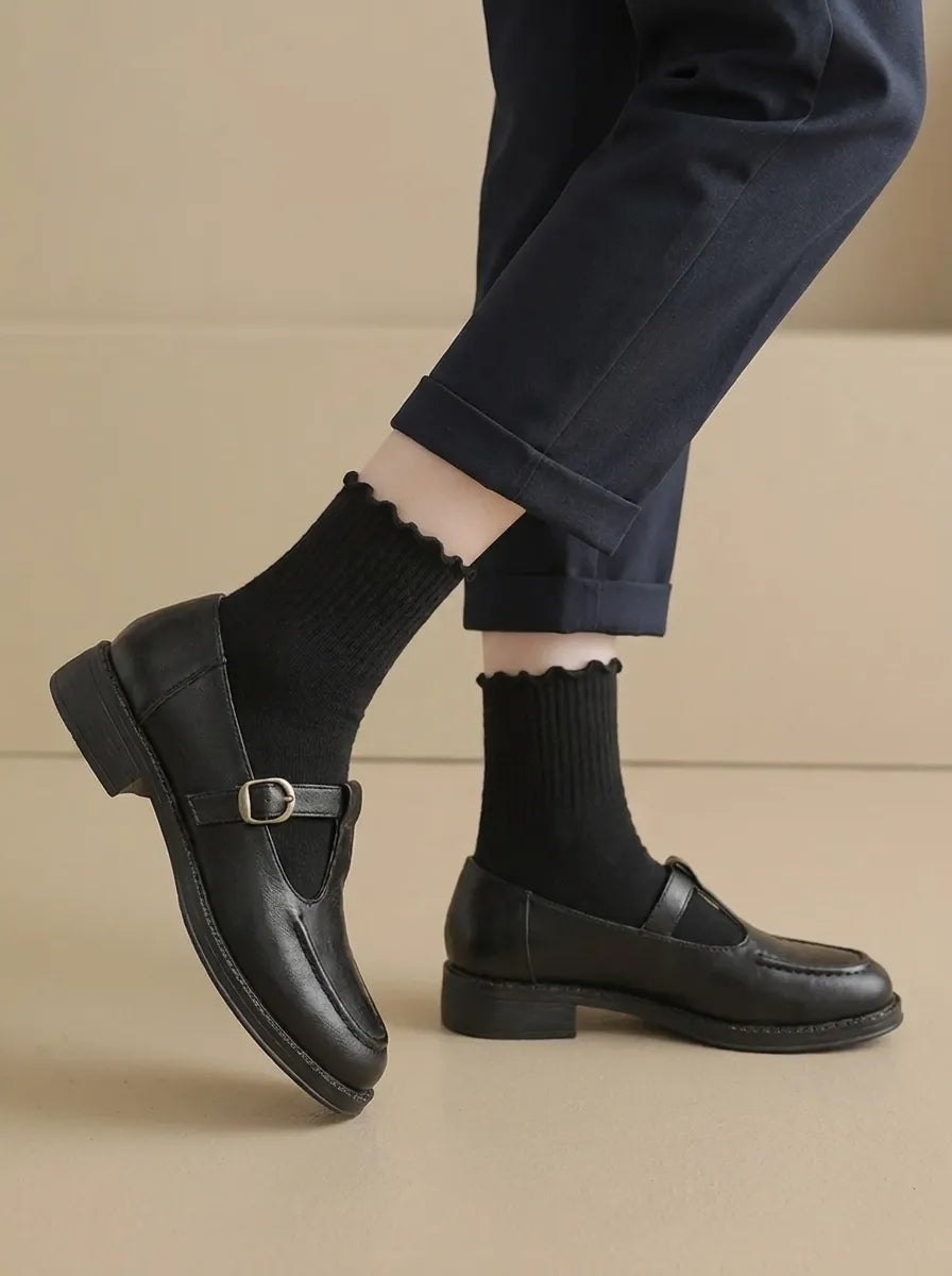 Zhelynne | Zapatos ortopédicos Mary Jane con punta cuadrada