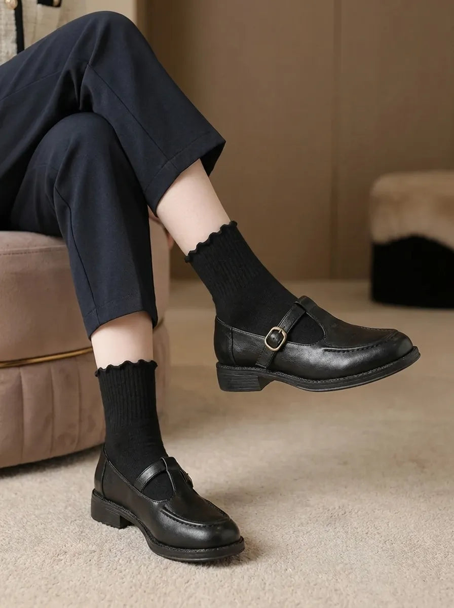 Zhelynne | Zapatos ortopédicos Mary Jane con punta cuadrada