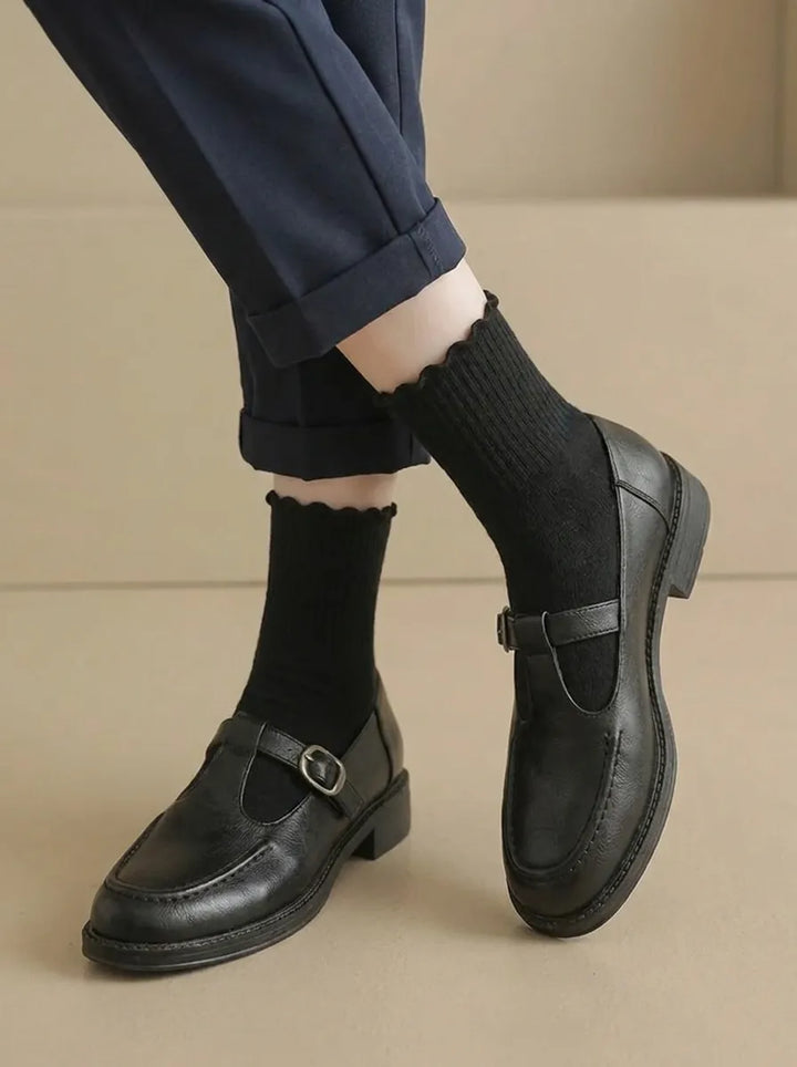 Zhelynne | Zapatos ortopédicos Mary Jane con punta cuadrada