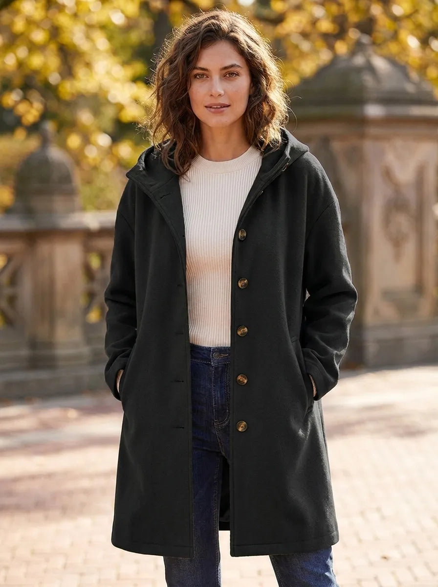 Melina - Manteau pour femme à manches longues, veste décontractée en polaire pelucheuse